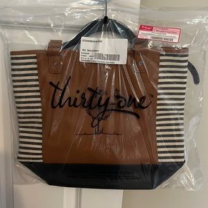 ThiryOne bag color block tote caramel charm pebble